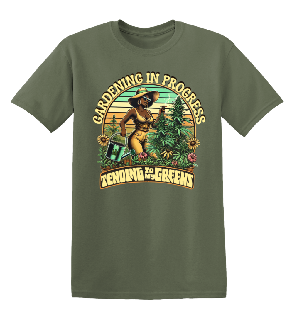 Tending To My Greens Gardening Graphic Tee