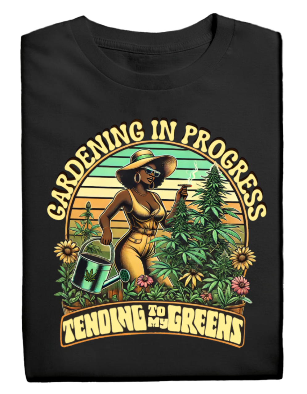 Tending To My Greens Gardening Graphic Tee