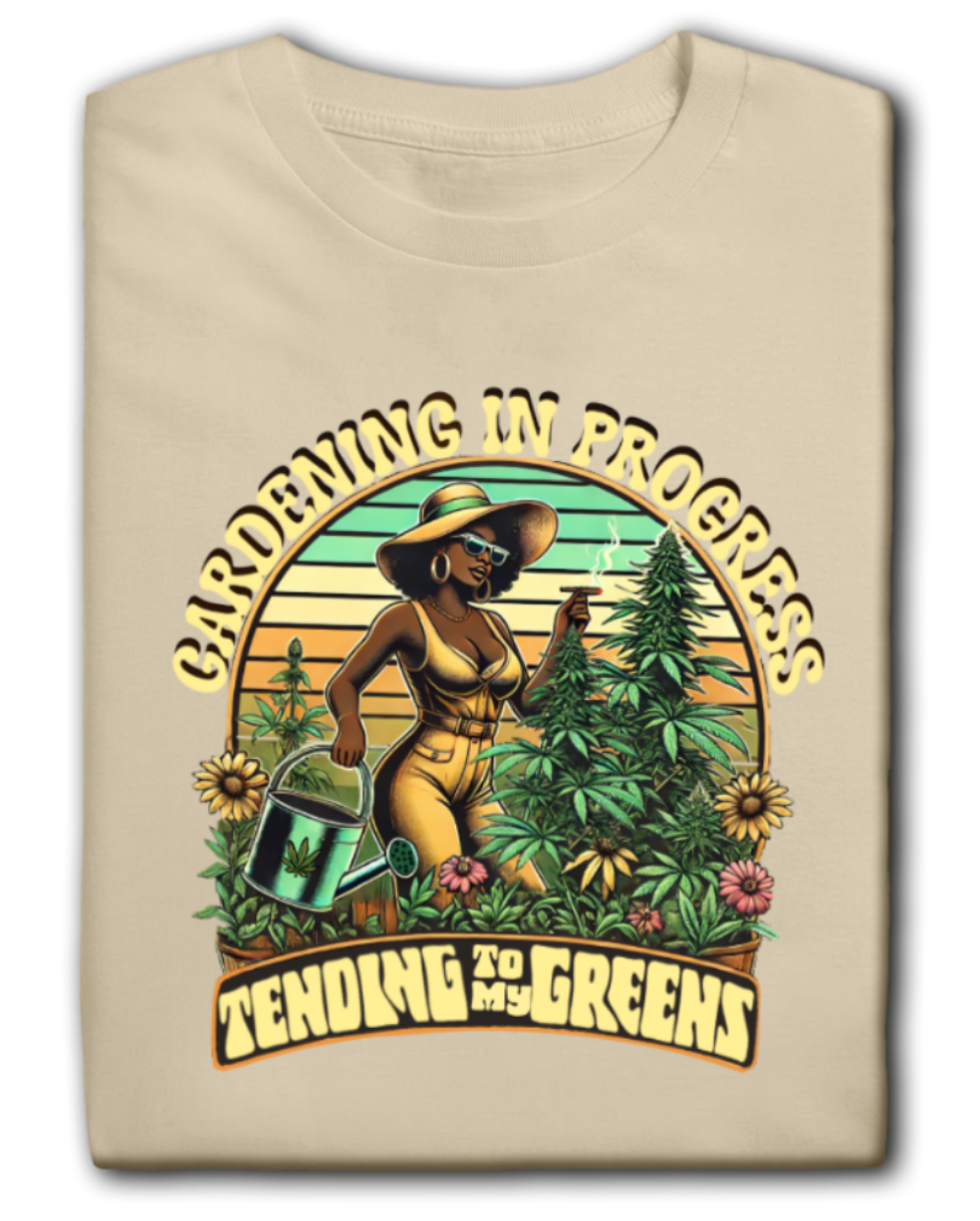Tending To My Greens Gardening Graphic Tee